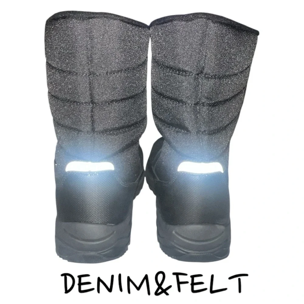 SILENTCARE Mens Winter Mid-Calf Snow Boot Fur Warm Waterproof Slip On | NEW/NWOB